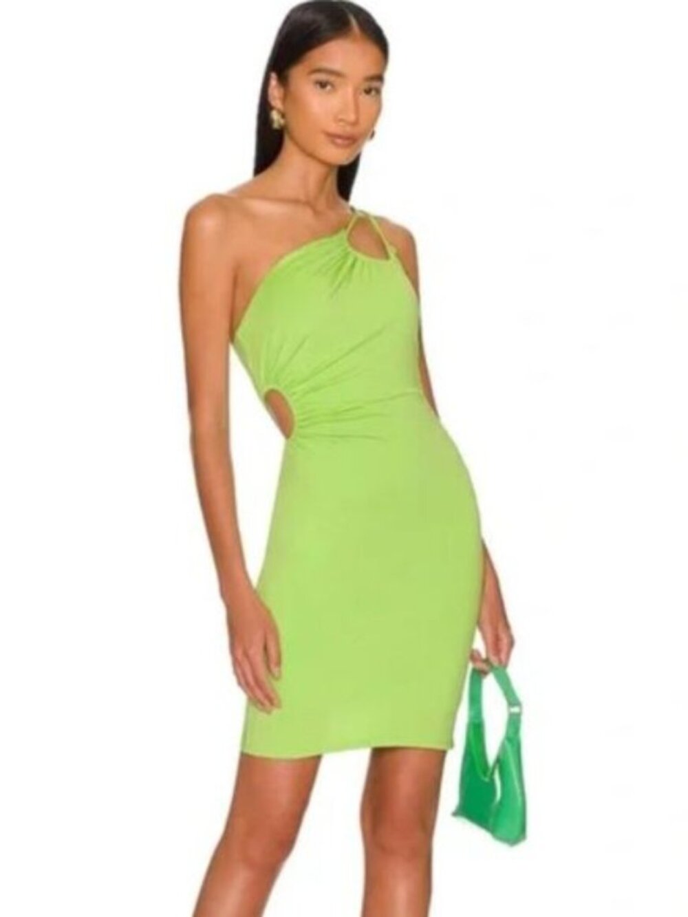NWT BCBGeneration Lime One Shoulder Mini Dress XS